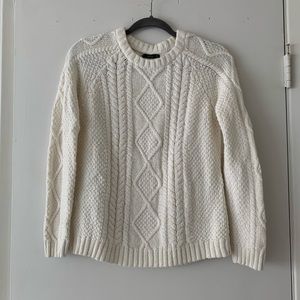 Zara cream cable knit sweater